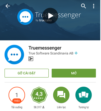Cài phần mềm Truemessenger cho Android