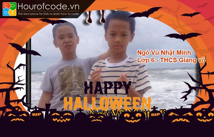 Sản phẩm học sinh: Halloween Ngô Vũ Nhật Minh