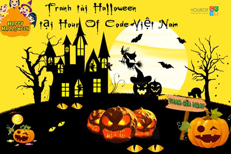 Hưởng ứng lễ hội hóa trang halloween tại hour of code việt nam