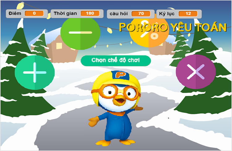 Sản phẩm học sinh Pororo yêu toán